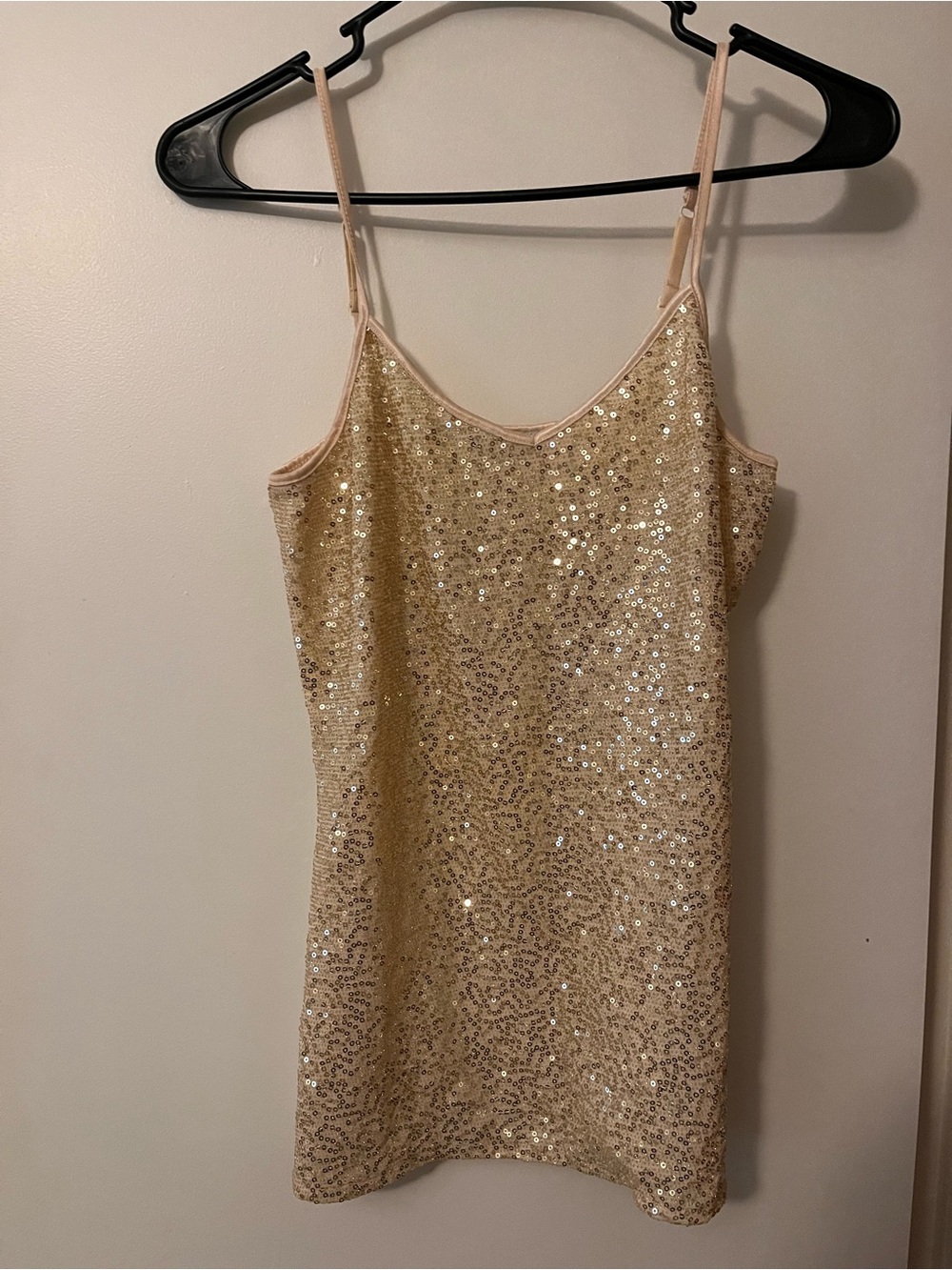 Express Gold Sequin Tank Top